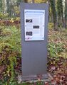 Informationsstele am Rande der Grabanlage für die Revolutionsopfer auf dem Eichhof-Friedhof