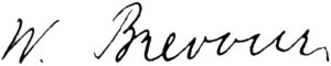 Unterschrift von Wilhelm Brecour, 1910