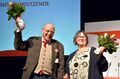 Dietrich Drescher und Beate Stendell auf ihrem letzte Parteitag als Hauptamtliche vor ihrer Rente