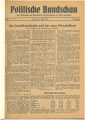 Die Politische Rundschau erschien von 1948 bis 1960 als Beilage der Schleswig-Holsteinischen Volkszeitung für die Kieler SPD-Mitglieder. Hier die Titelseite der 1. Ausgabe vom 3. April 1948.